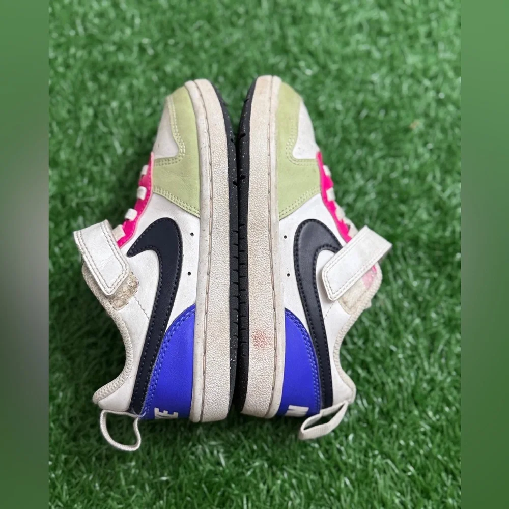 Nike(PS) Court Borough Low Recraft‎ Shoes 'White Pink Dark Obsidian' Size 11C
